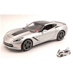 MAISTO MI38132S CHEVROLET CORVETTE STINGRAY Z51 2014 SILVER EXCLUSIVE SERIES 1:18