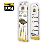 Ammo by Mig MIG7604 - Set 4 pennelli per striature e superfici verticali