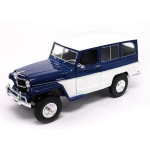 LUCKY DIE CAST LDC92858WB WILLYS JEEP BLUE/WHITE 1:18