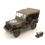 WELLY WE18036H JEEP WILLYS U.S. ARMY CLOSED MATT OLIVE 1:18